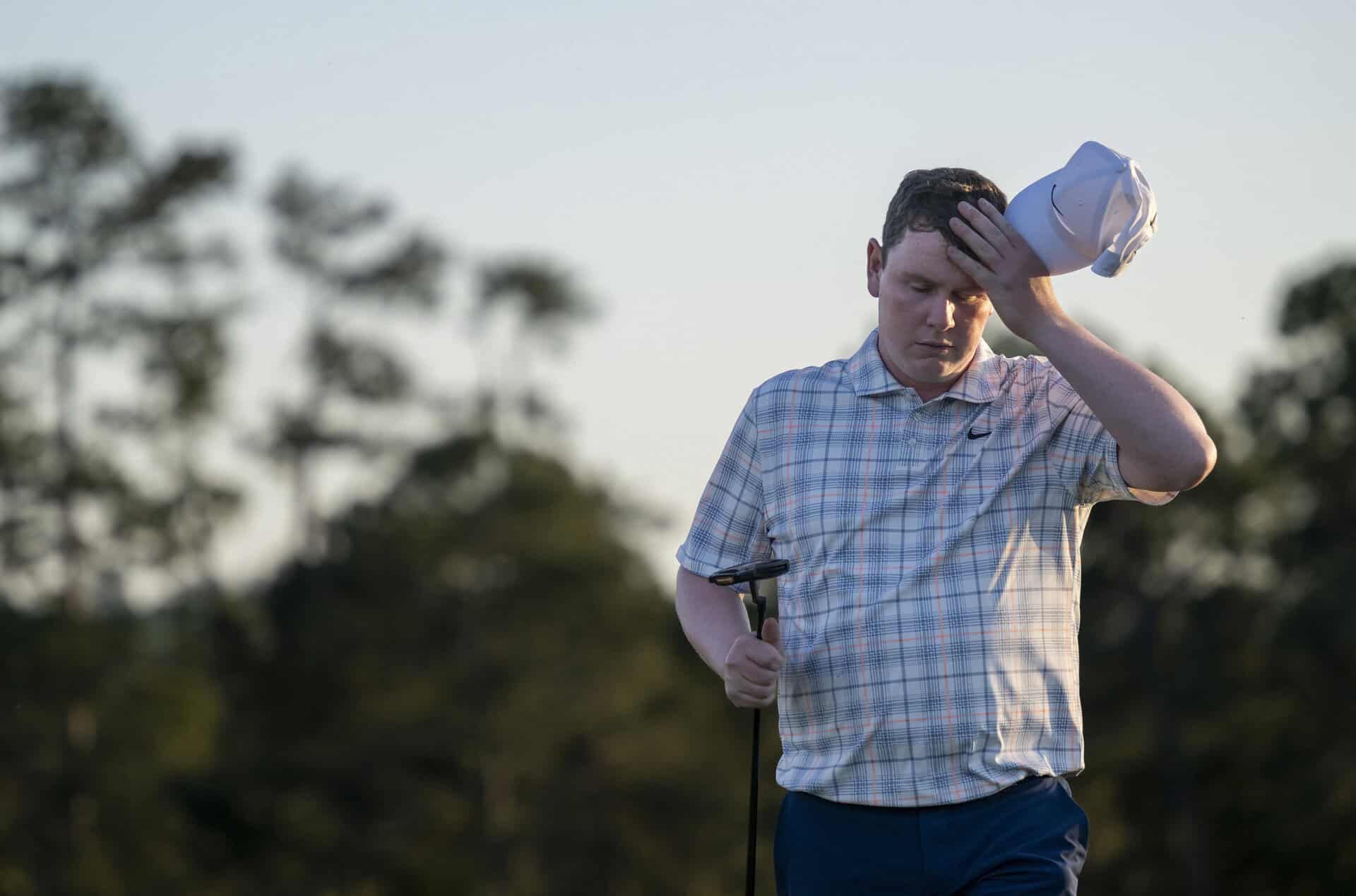 Robert MacIntyre of Scotland reacts on the No. 18 green during the first round of the Masters at Augusta National Golf Club, Thursday, April 09, 2026 | Source: Logan Whitton