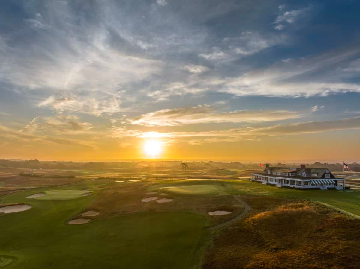 The 18th Hole and 9th Hole of Shinnecock Hills Golf Club in the Southampton, N.Y. on Monday, Sept. 15, 2025. (Copyright USGA/John Mummert)