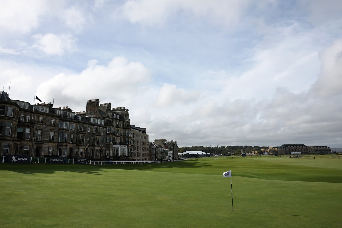 ST ANDREWS, SCOTLAND - SEPTEMBER 29: A general view across the 18th green prior to the Alfred Dunhill Links Championship at St Andrews Old Course on September 29, 2026 in St Andrews, Scotland. (Photo by Kate McShane/Getty Images)