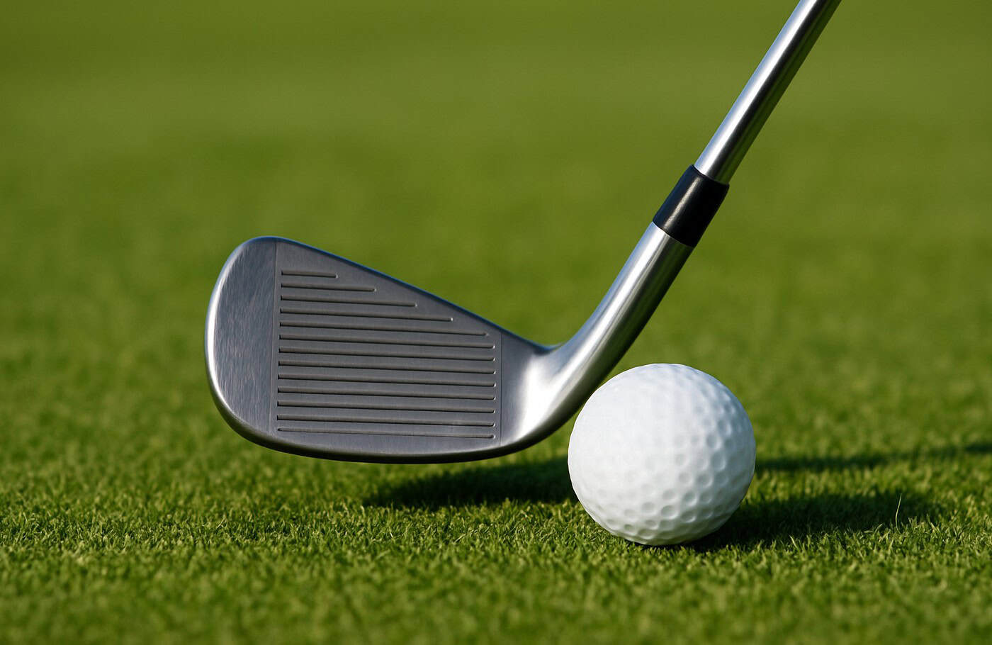 touching golf ball at address