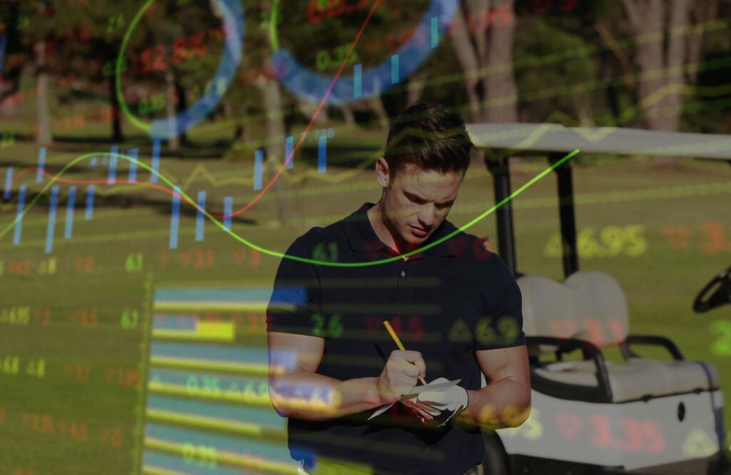 A golfer fills out a scorecard amid a background of numbers and graphs | Source: Adobe Stock
World Handicap System