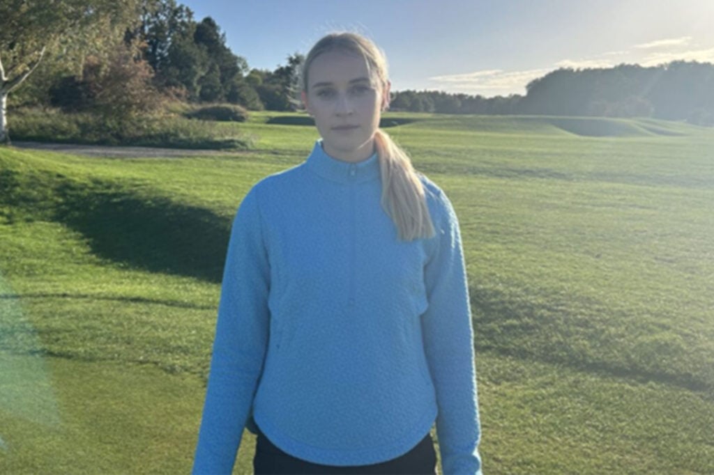 Callaway Ladies 1/2 Zip Quilted Textured Top