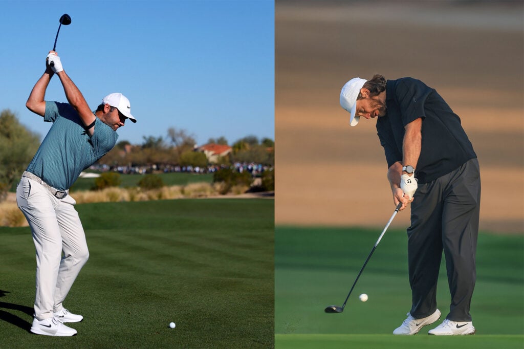 World Number One Scottie Scheffler and reigning FedEx Cup title holder putting their higher lofted fairway woods to use Source: Getty Images