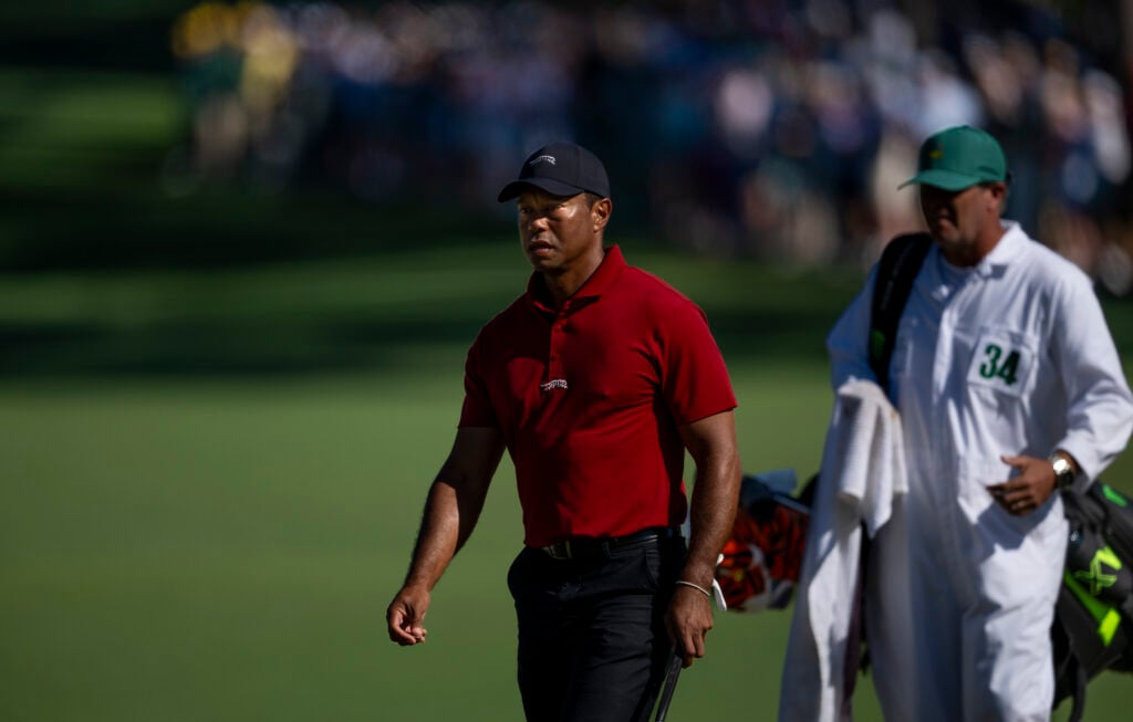 Masters champion Tiger Woods during the final round of the 2024 Masters Tournament at Augusta National Golf Club | Credit: Joel Marklund