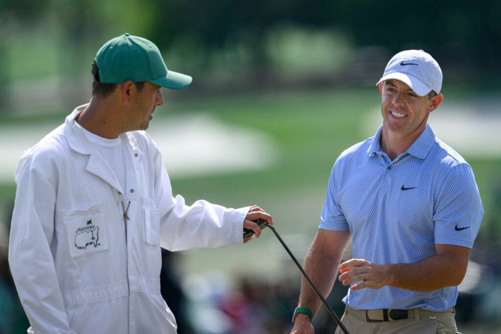 Masters champion Rory McIlroy of Northern Ireland on the No. 9 green during the final round of the Masters at Augusta National Golf Club, Sunday, April 12, 2026 | Source: Leckie Wong