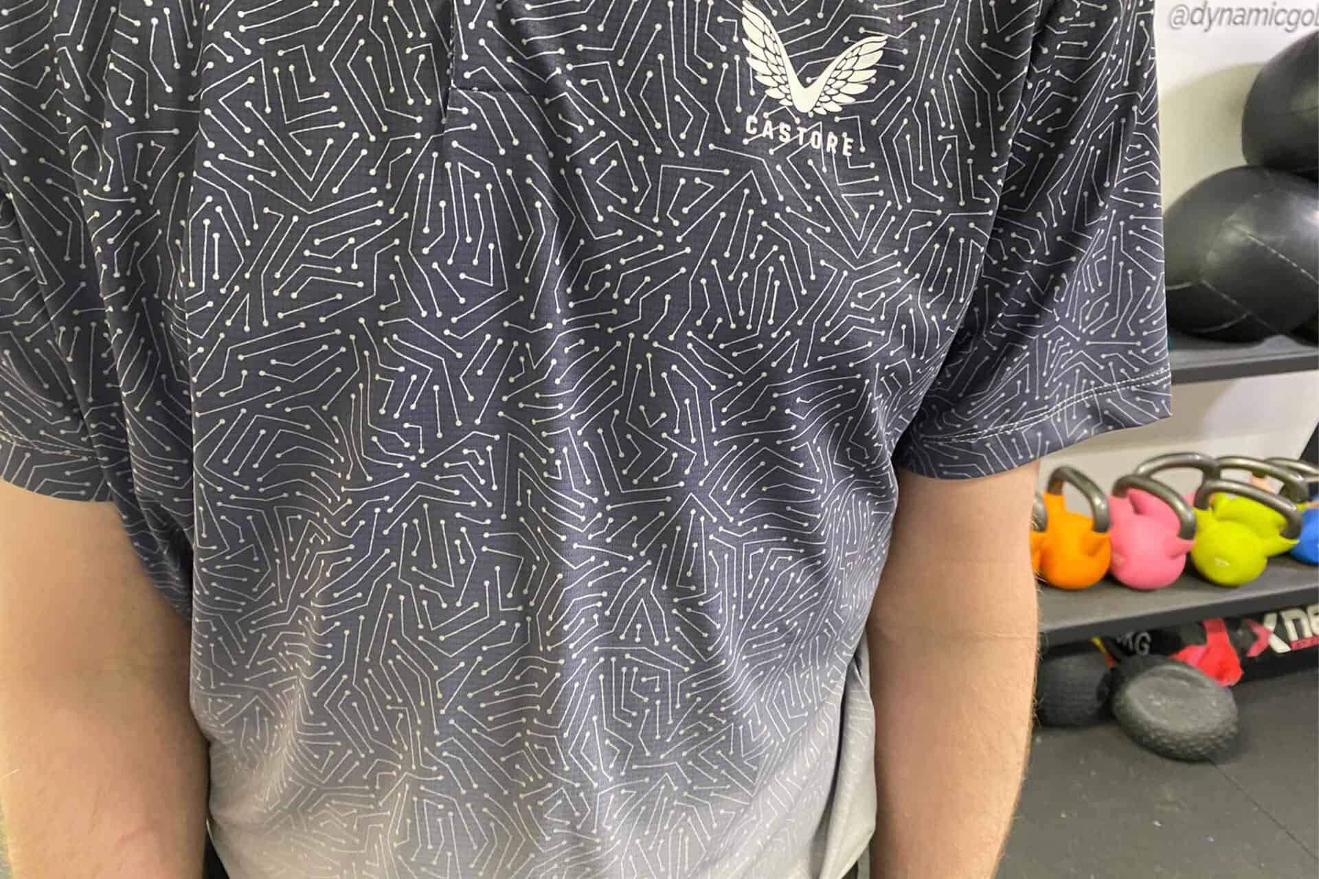 Castore Golf Map Pritned Short Sleeve Polo | Source: NCG