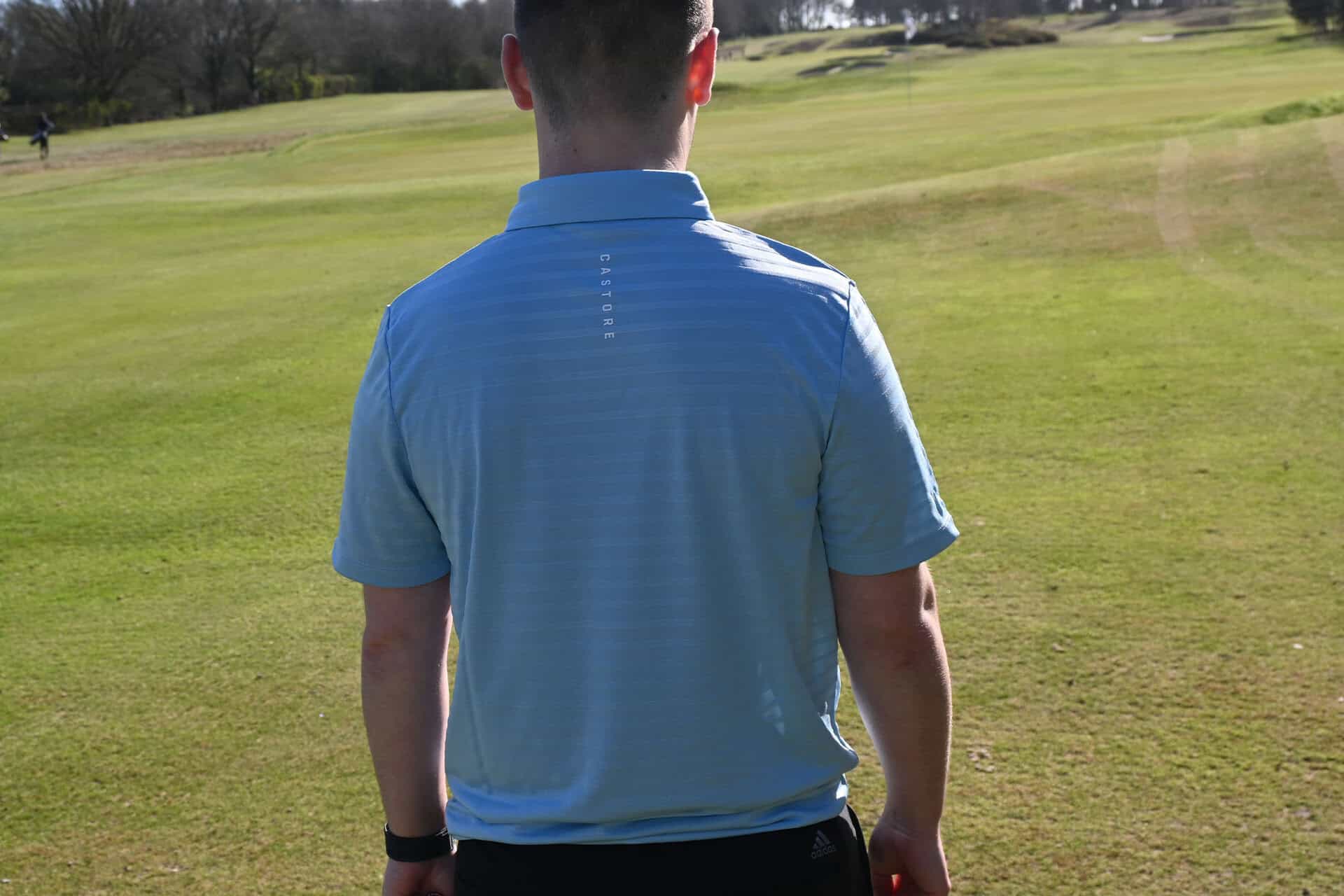 Castore Golf Pique Stripe Short Sleeve Polo | Source: NCG