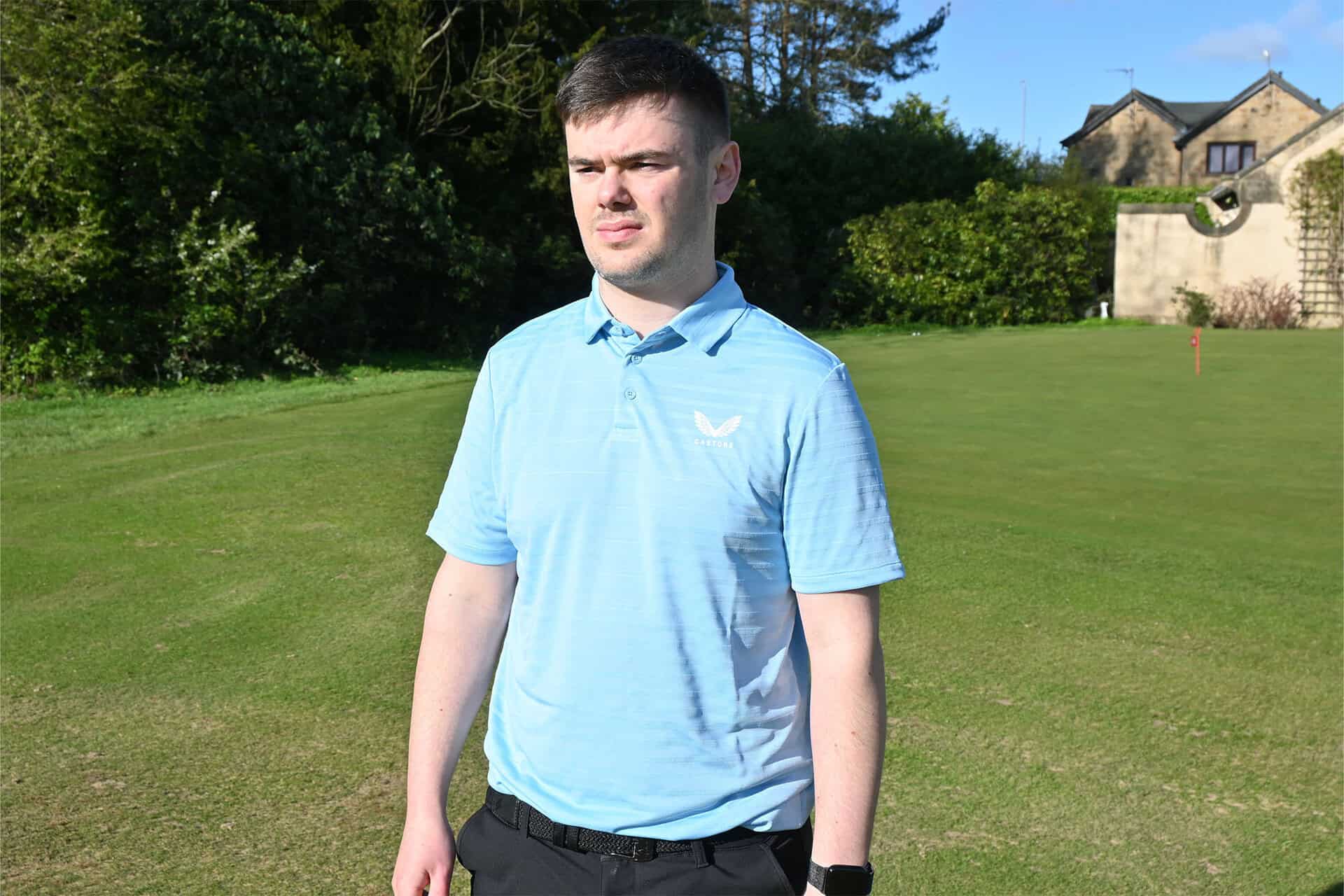 Castore Golf Pique Stripe Short Sleeve Polo | Source: NCG