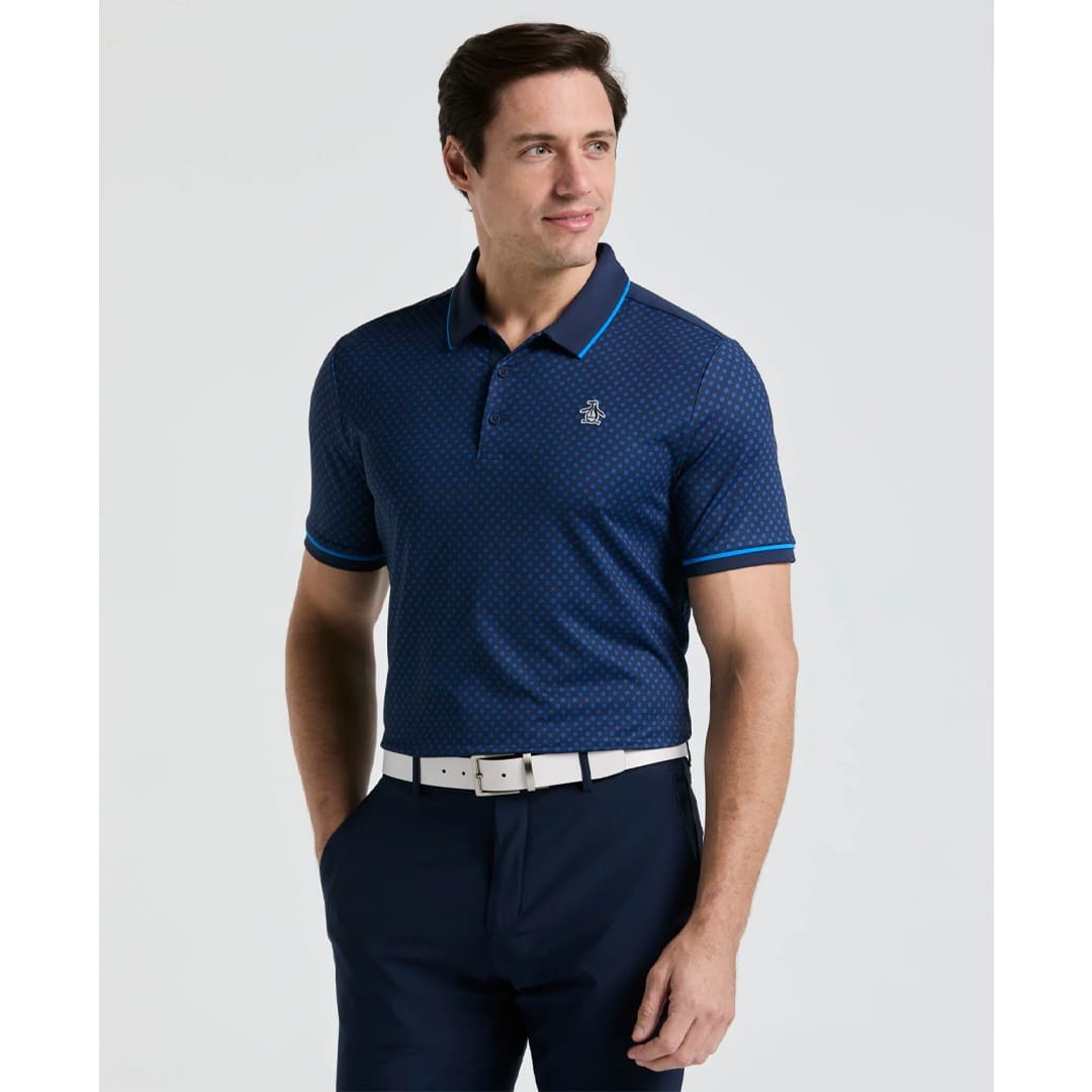 Engineered Novelty Caddy Print Golf Polo Shirt | Source: Original Penguin