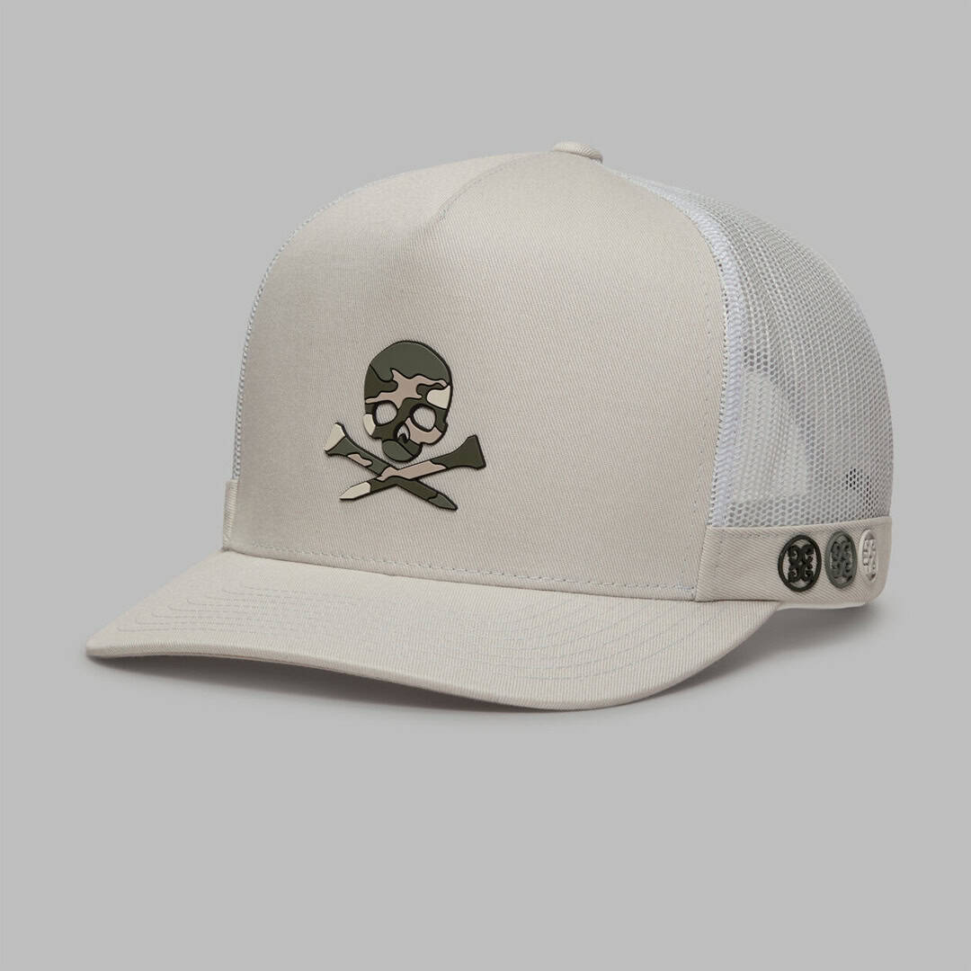 G/Fore Camo Skull & Tees Tall Trucker Hat | Source: G/Fore
