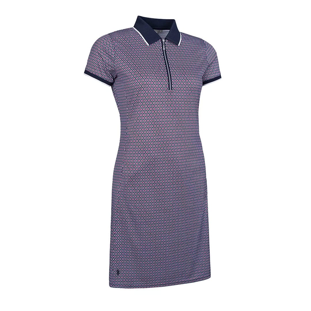 Glenmuir Victoria – Ladies Zip Collar Printed Golf Dress | Source: Glenmuir