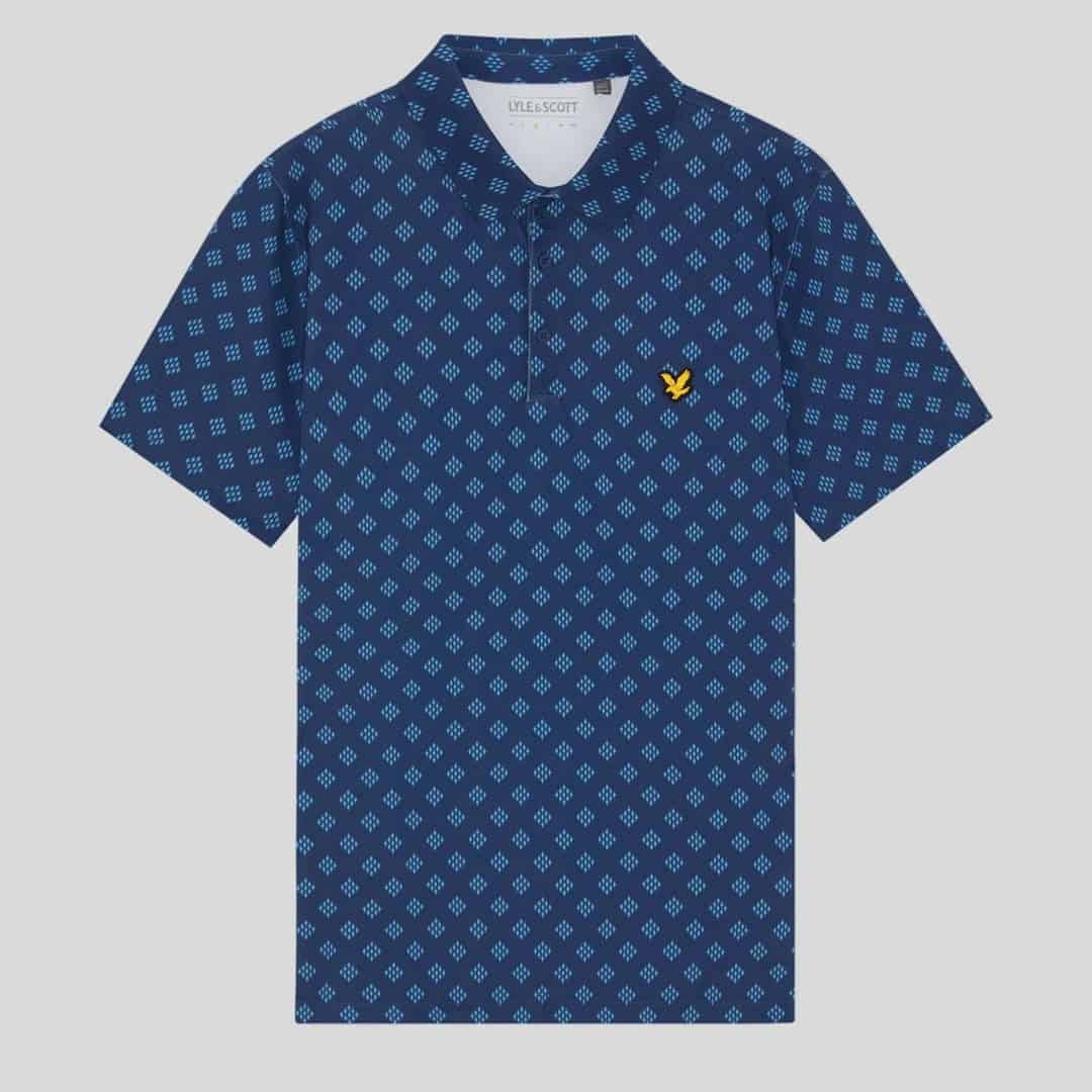 Lyle & Scott Argyle Print Golf Polo | Source: Lyle & Scott