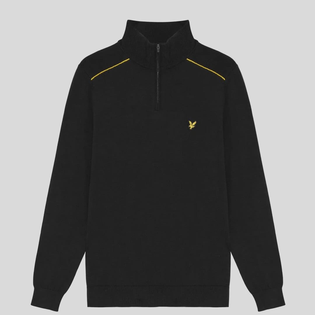 Cotton Tipped 1/4 Zip Jumper | Source: Lyle & Scott