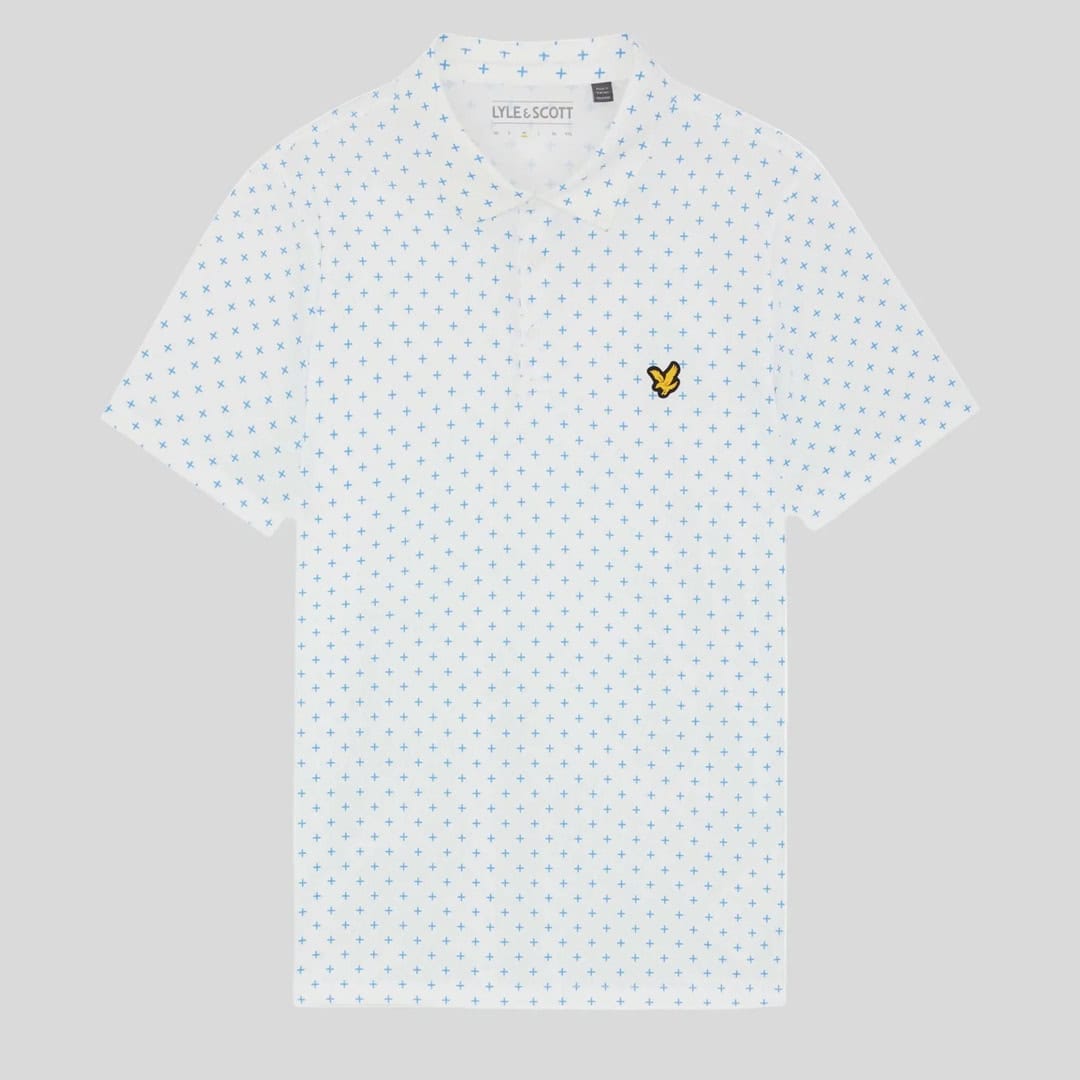 Lyle & Scott Cross Print Polo | Source: Lyle & Scott