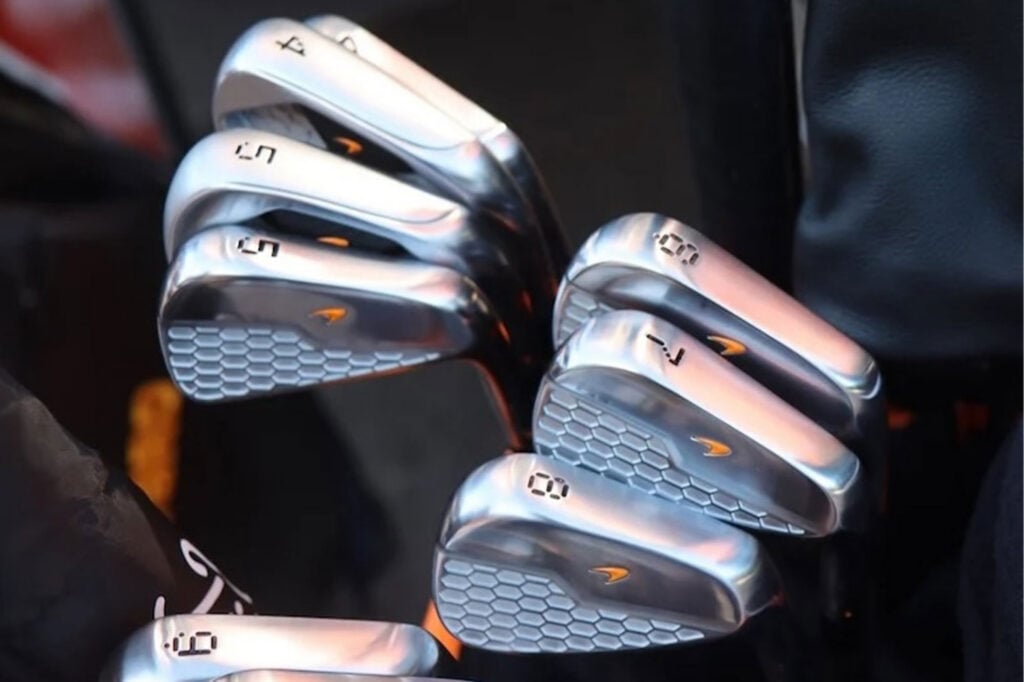 Justin Rose McLaren Golf irons Cadillac Championship Monday April 27th 2026 | Source: Greg Moore (Golf WRX)