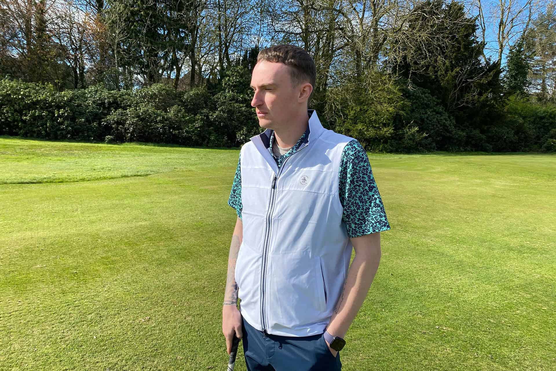 Original Penguin Heritage Lightweight Packable Golf Gilet | Source: NCG