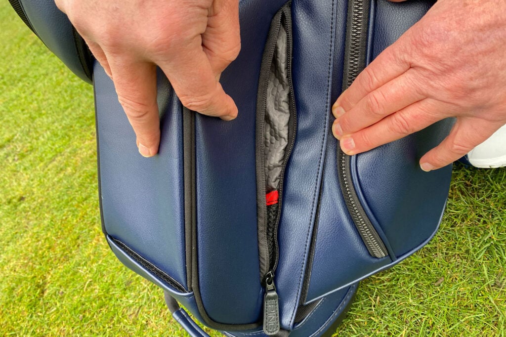 Ping Reserve stand bag glove pocket | Source: NCG