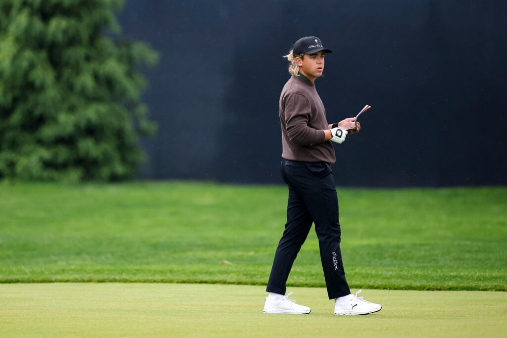 Garrick Higgo of South Africa walks the first fairway during the first round of the PGA Championship | Source: Getty Images