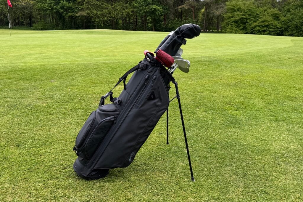 Sunday Golf Storm Ryder Waterproof stand bag side view | Source NCG