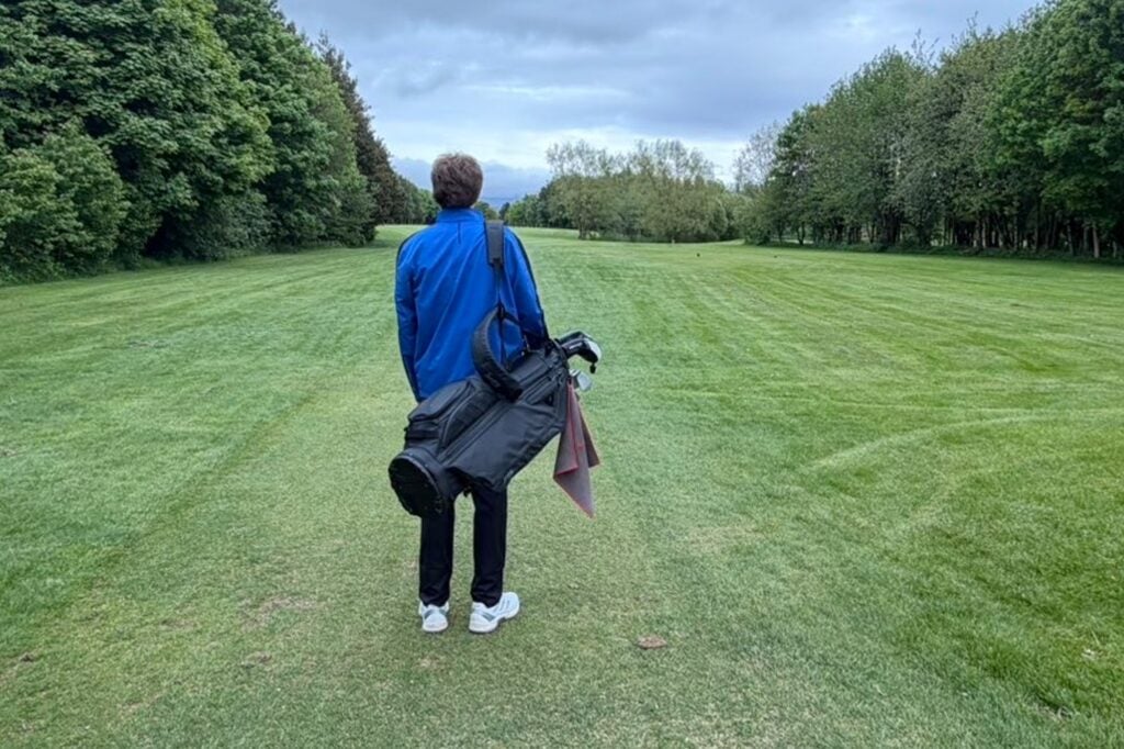 Sunday Golf Storm Ryder Waterproof stand bag one strap carry | Source: NCG