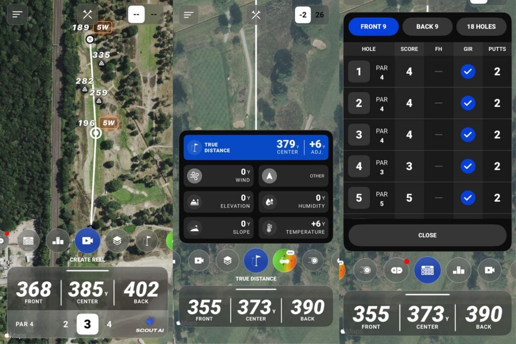 Blue Tees Captain Pro Rangefinder app | Source: NCG