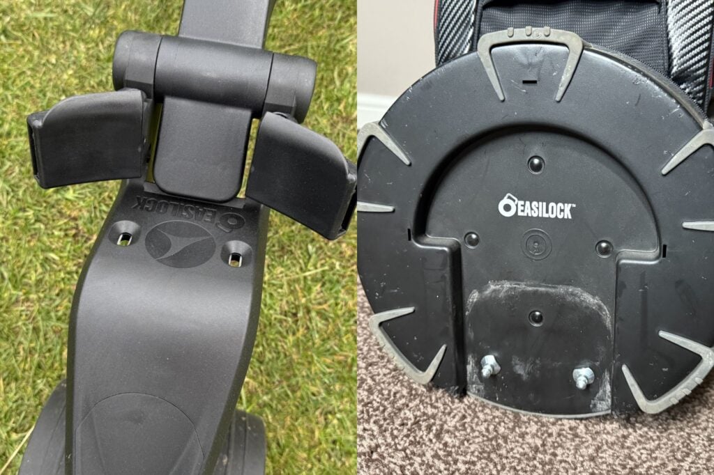 EASILOCKÂ® on Motocaddy trolley and bag | Source: NCG