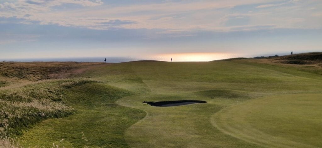 The 18th hole at La Moye Golf Club | Source: NCG