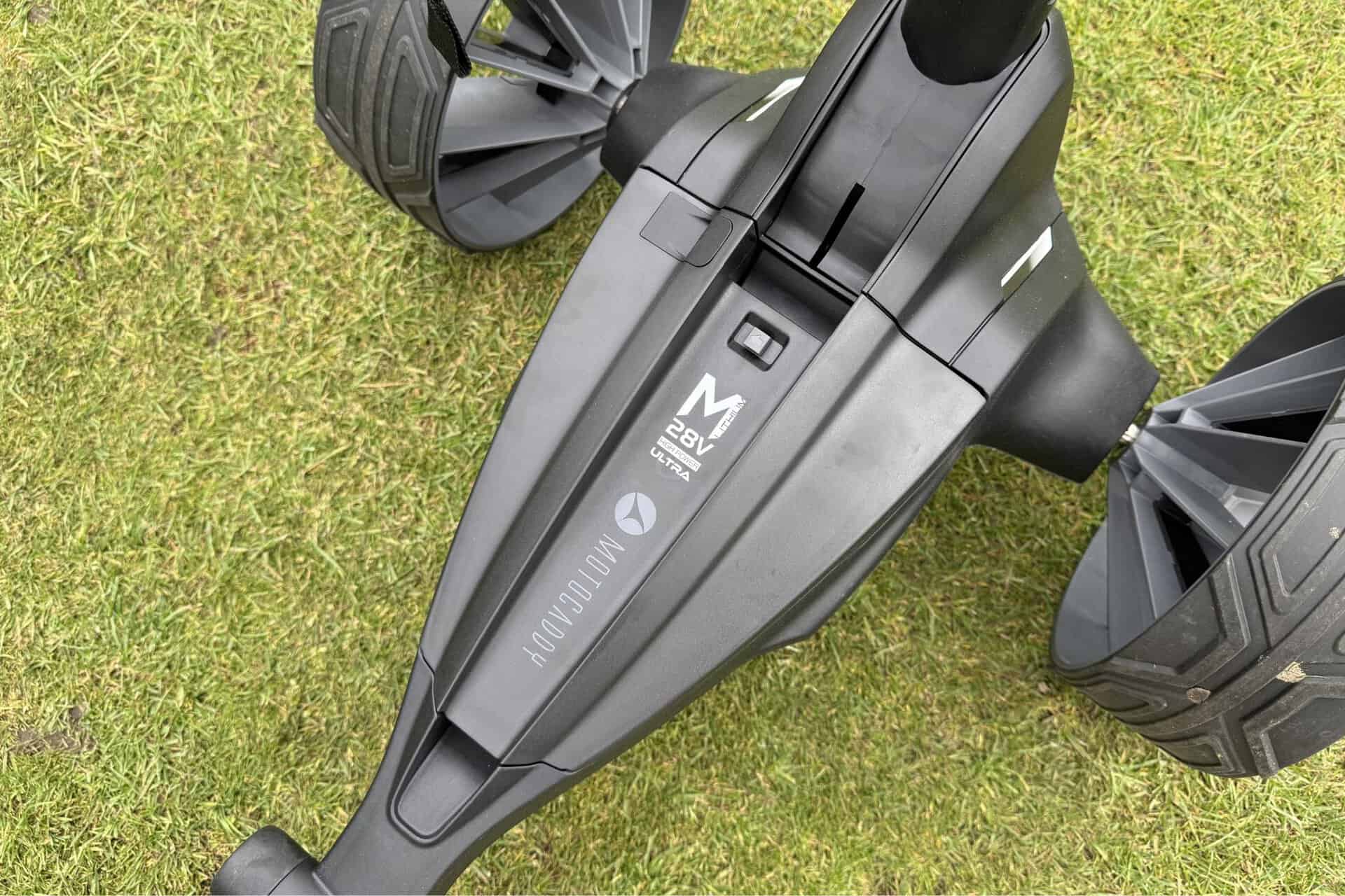 Motocaddy Trolley Battery in frame | Source: NCG