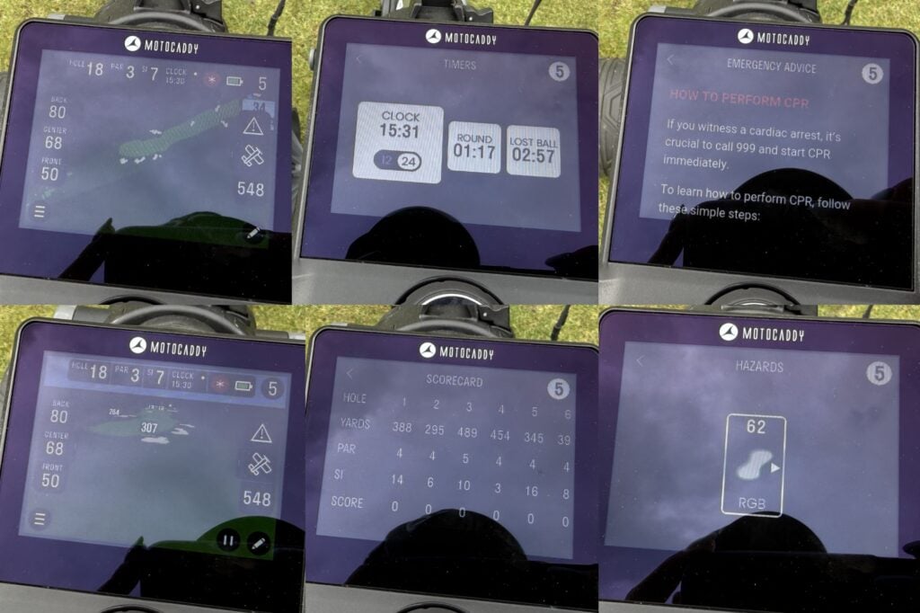 Motocaddy M7GPS Display features | Source: NCG