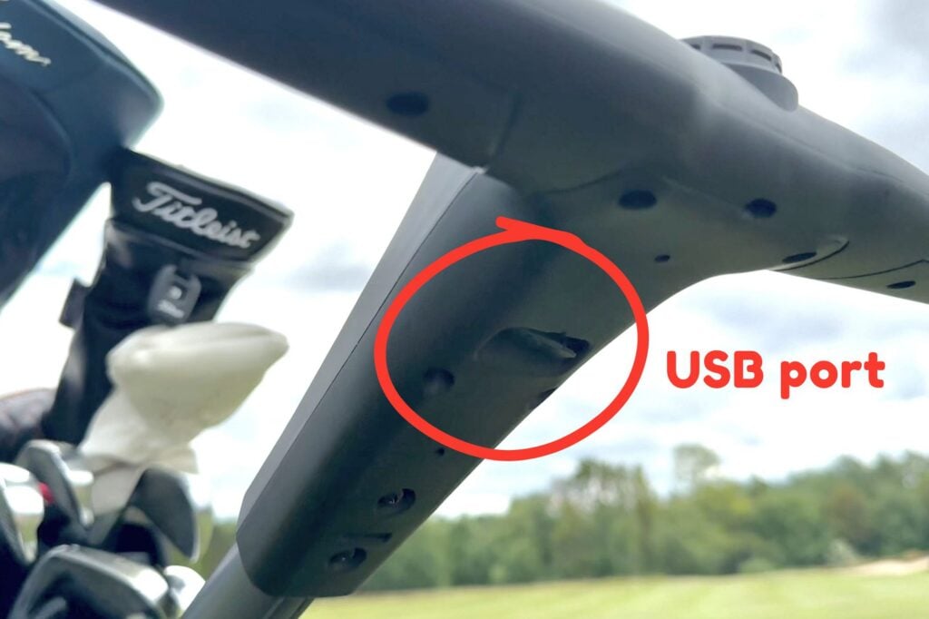 Motocaddy USB port | Source: NCG
