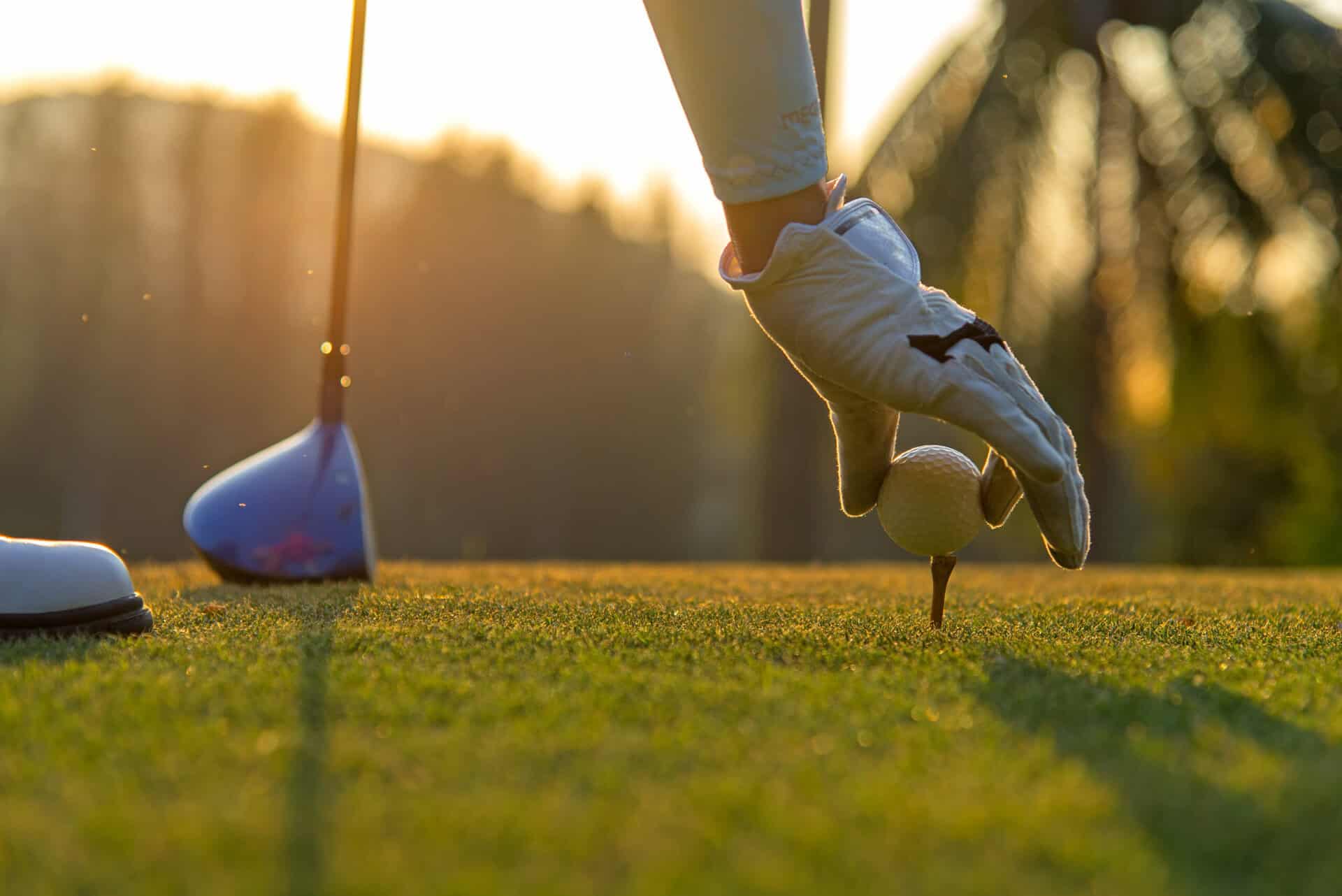 A ball is placed on a tee ahead of a stroke | Source: Adobe Stock provisional ball