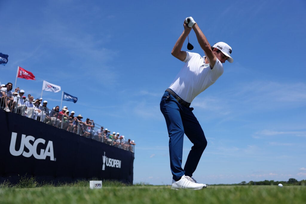Joaquin Niemann on the 12th hole at Shinnecock Hills Golf Club | Source: by Kate McShane/Getty Images