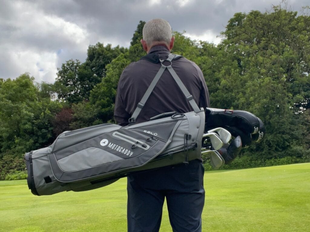 It's lightweight, it holds a full set of clubs and is easy to carry. With the Solo, Motocaddy may have produced the perfect carry bag.