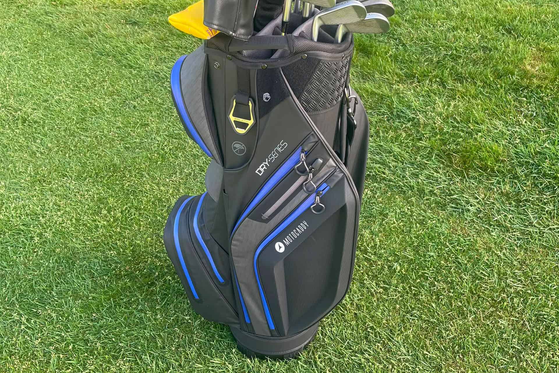 Motocaddy Dry-Series 2026 Bag apparel pockets | Source: NCG