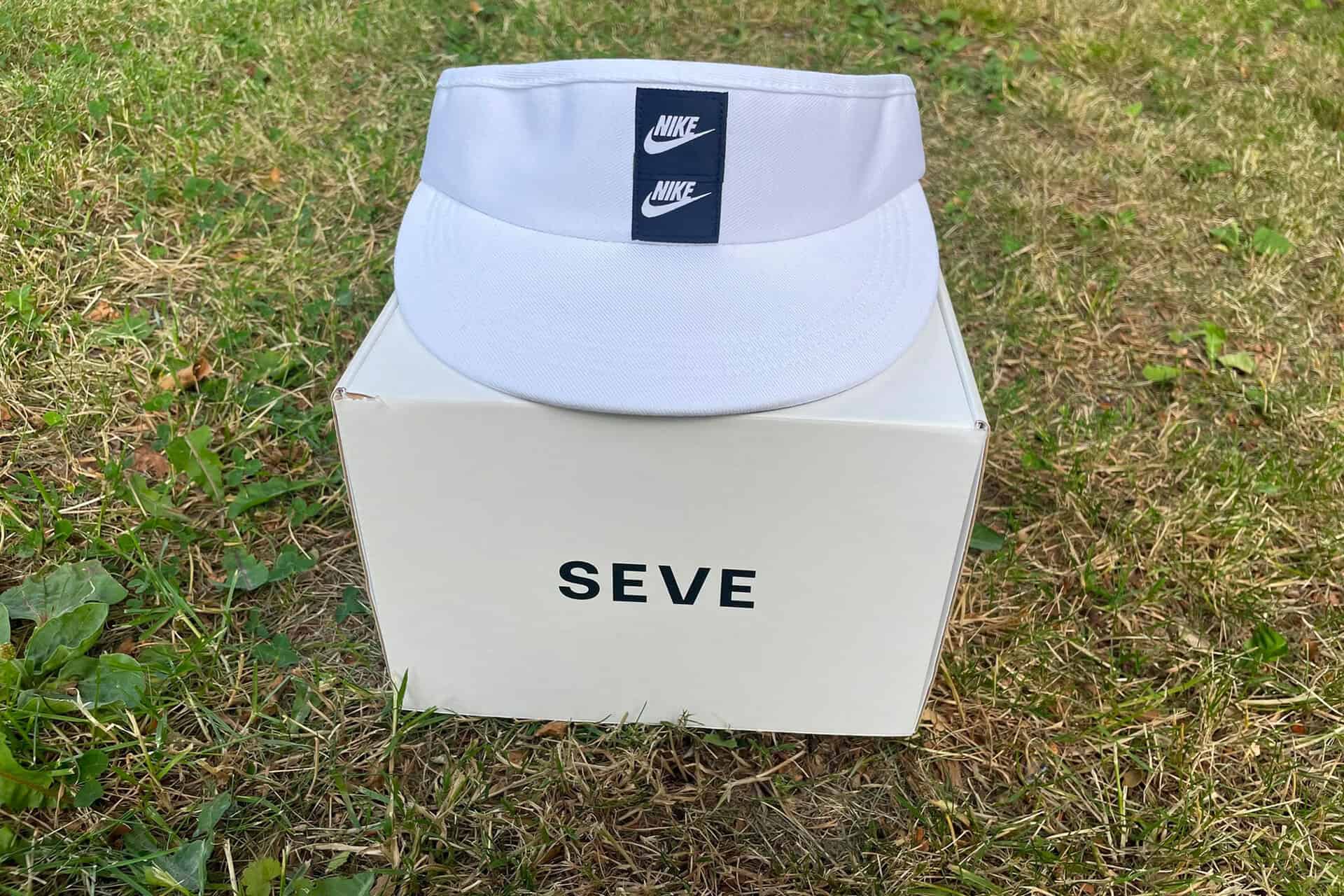 Seve Nike Double Swoosh visor | Source: NCG