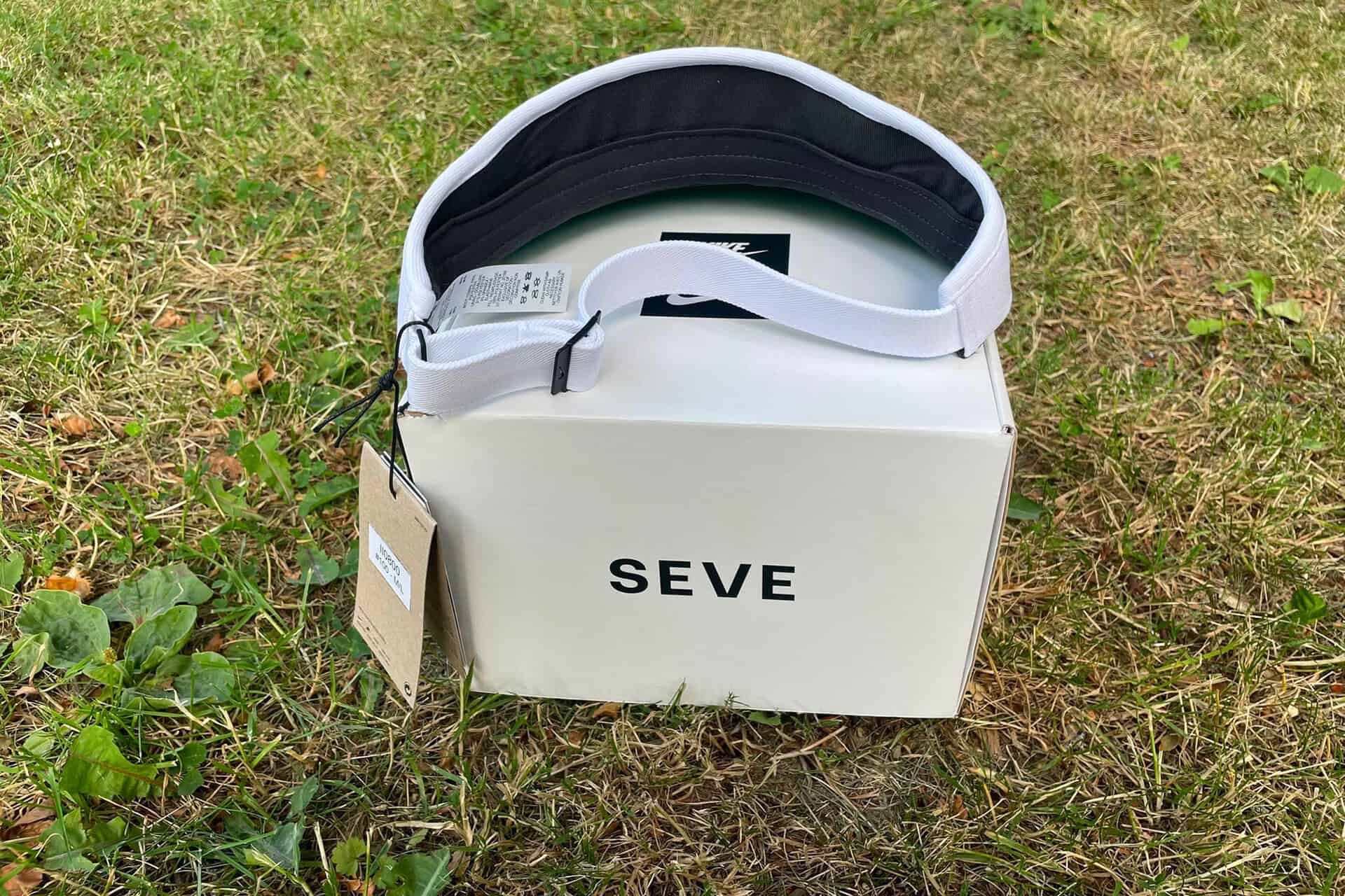 Seve Nike Double Swoosh visor | Source: NCG