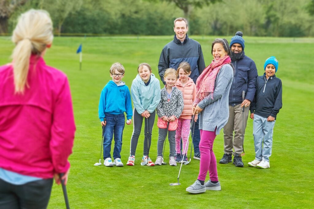 Youngsters have fun playing golf | Source: England Golf