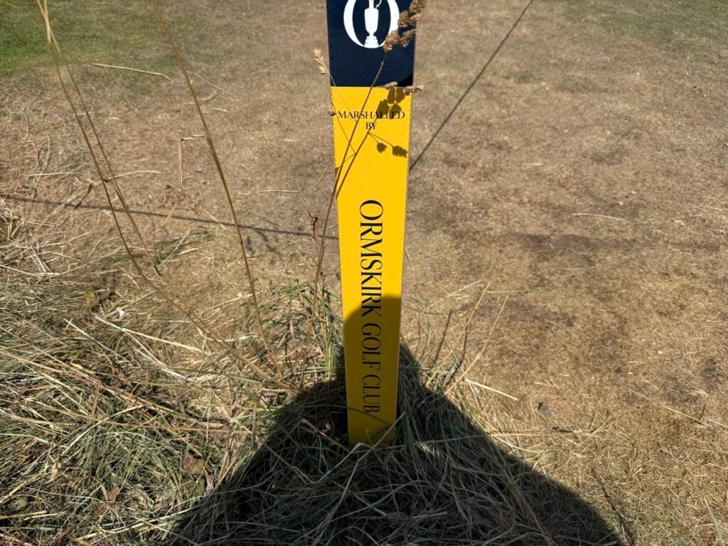 A rope stand marking Ormskirk Golf Club members | Source: NCG