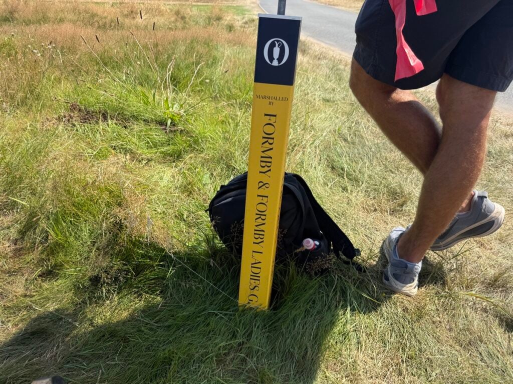 A rope stand marking Formby and Formby Ladies members | Source: NCG