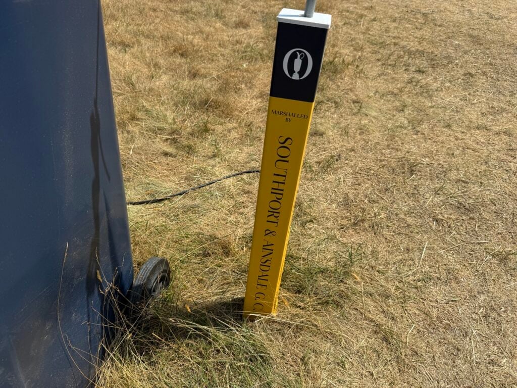 A rope stand marking Southport and Ainsdale members | Source: NCG
