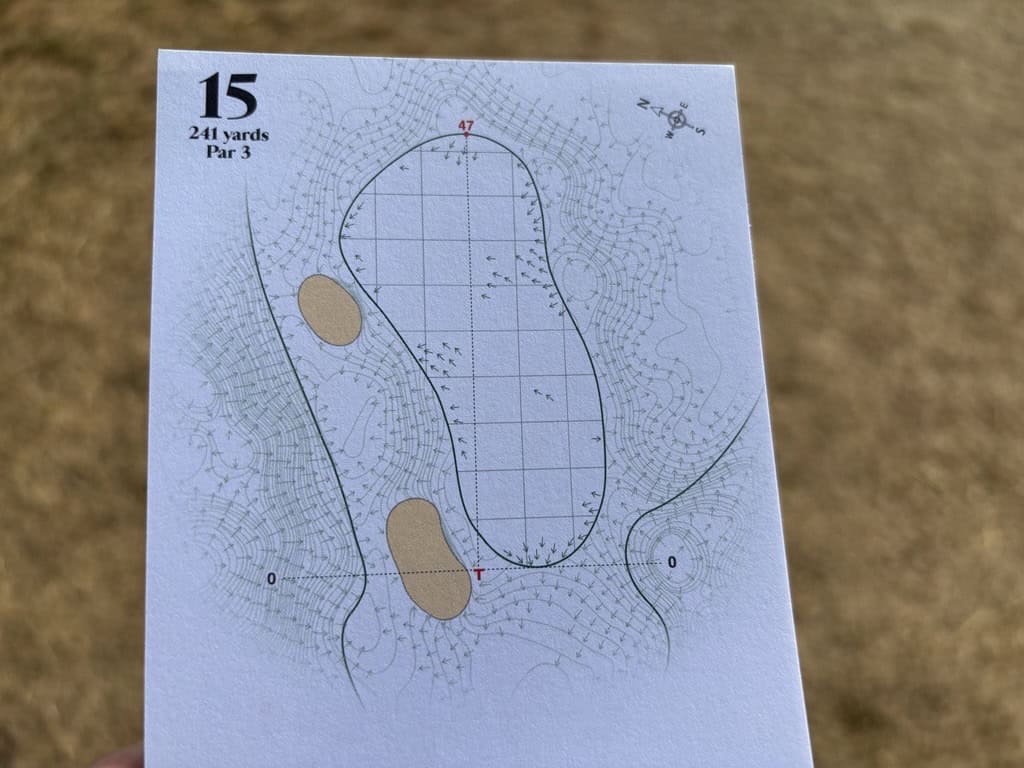 The image of the 15th green at Royal Birkdale in The Open yardage book