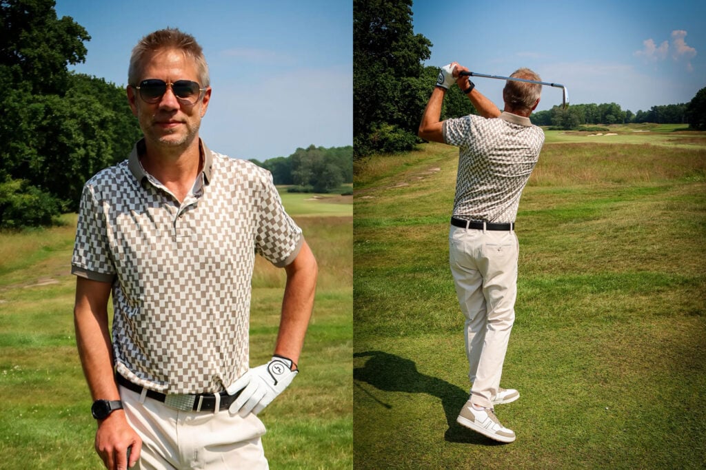 J.Lindeberg Tour Tech Print Polo | Source: NCG & Jasmine Levison