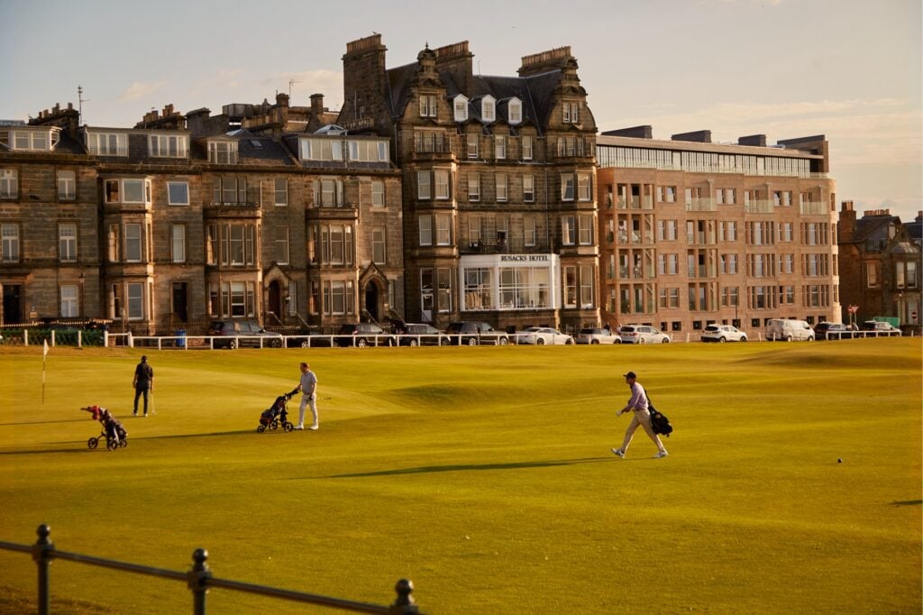 Rusacks Hotel standing proud over the Home of Golf | Source: Marine & Lawn