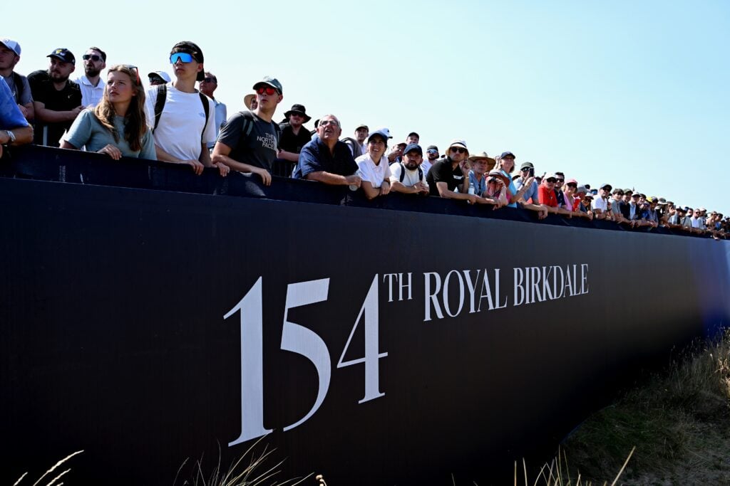 Spectators look on during a practice round prior to The 154th Open Championship at Royal Birkdale on July 15, 2026 in Southport, England. (Photo by Stuart Kerr/R&A/R&A via Getty Images)