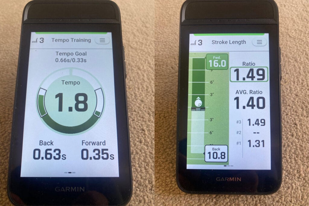 Garmin G82 putter training | Source: NCG