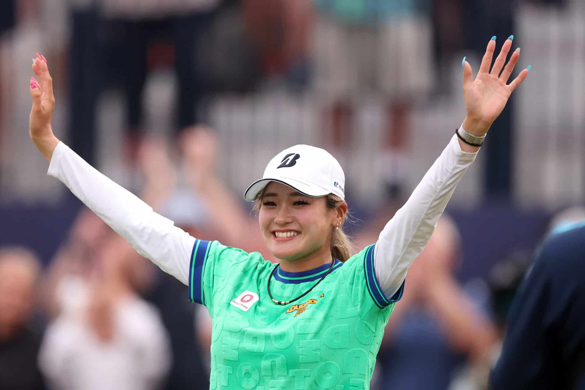 Shiho Kuwaki at the AIG Women's Open in 2026 | Source: Getty Images