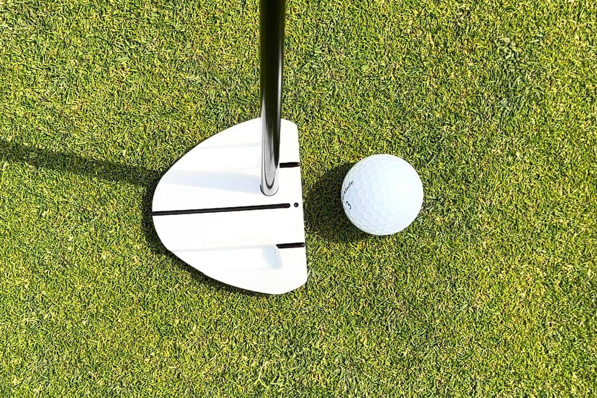Ping Scottsdale TEC Ketsch Putter at address | Source: NCG