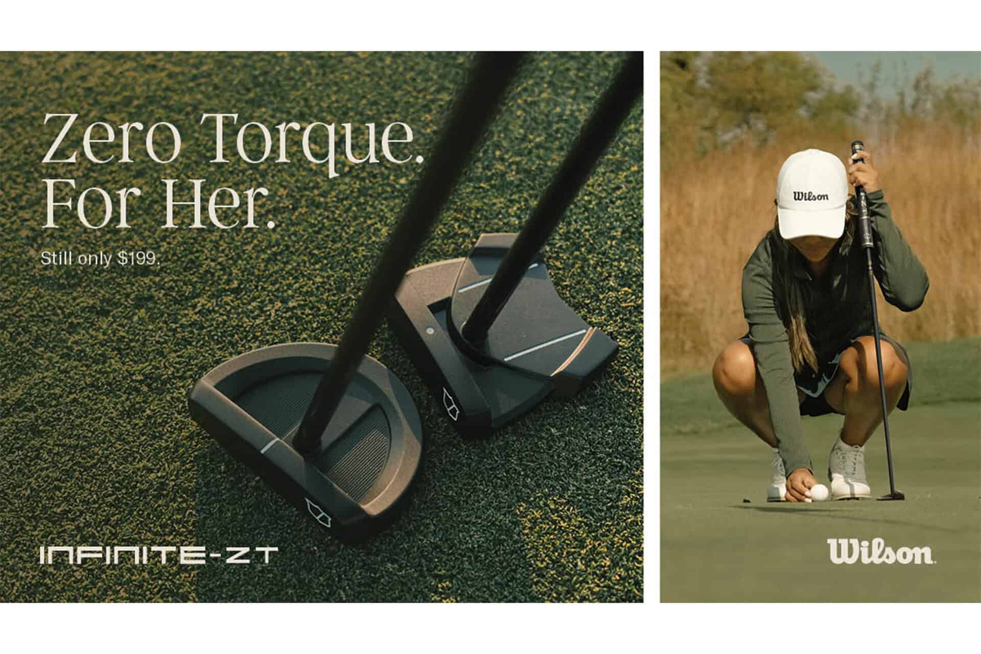 Wilson INFINITE ZT for her putters | Source: Wilson