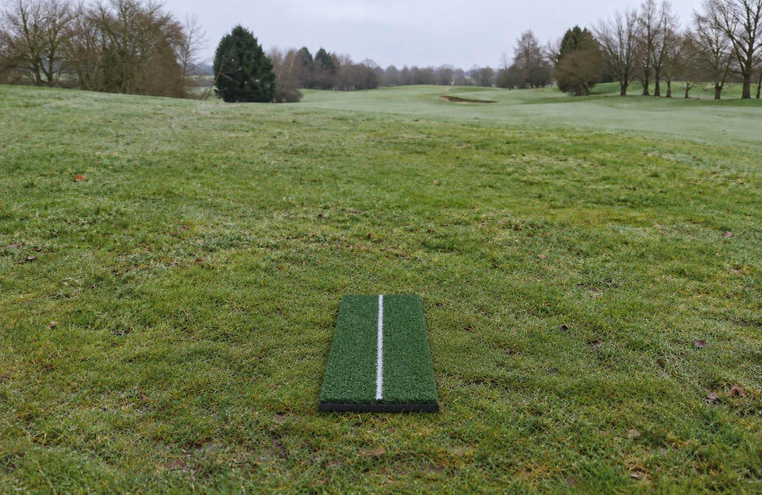 Main image: An AI generated picture of a fairway mat with an alignment line running down the centre | Source: ChatGPT