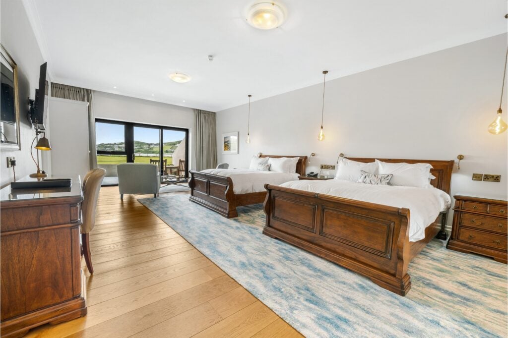 A look inside one of the hotel rooms at the Rosapenna